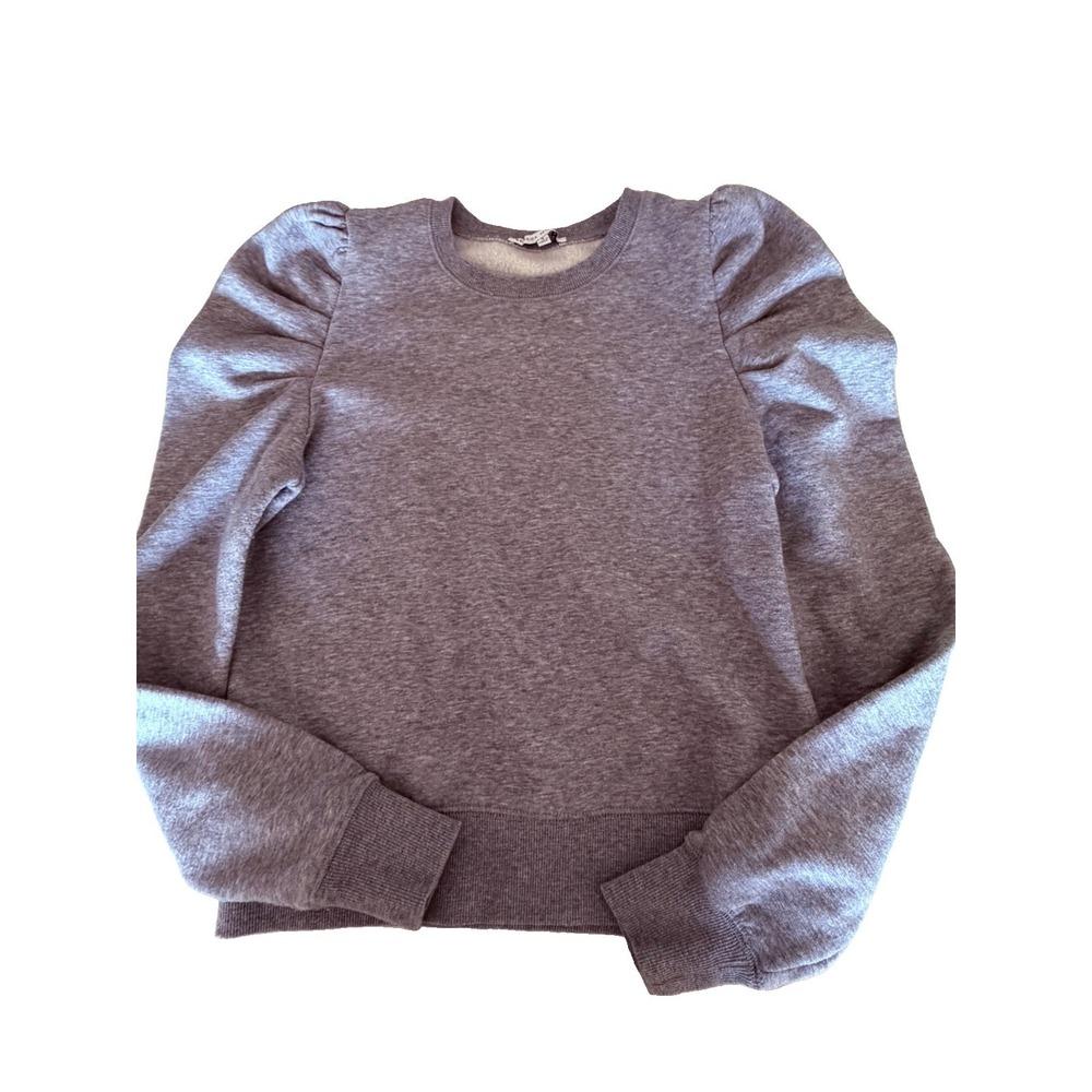 Rebecca Minkoff Janine Ruffle Sleeve Sweatshirt Puffy Shoulder Small Boho
